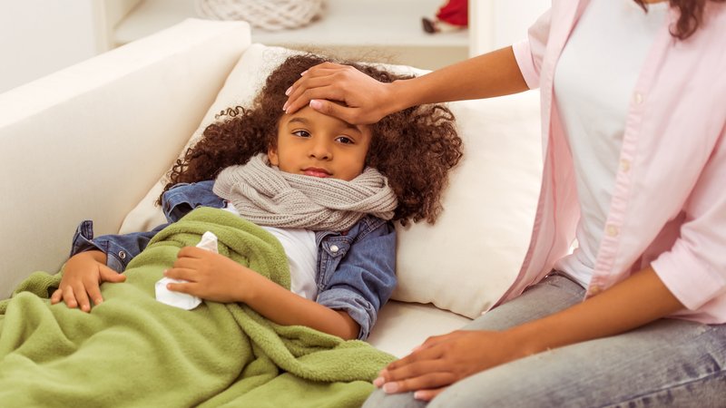 child sick at home