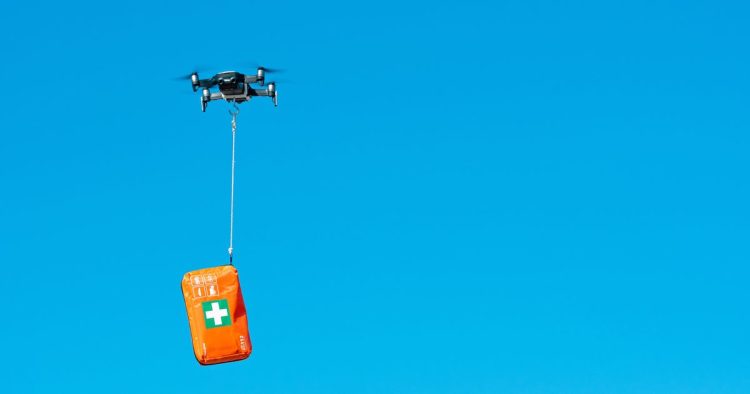 military drone rescue