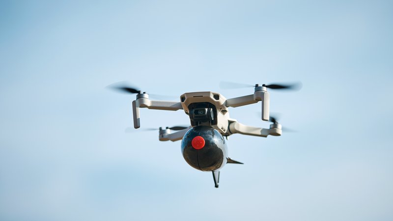 military drone flying