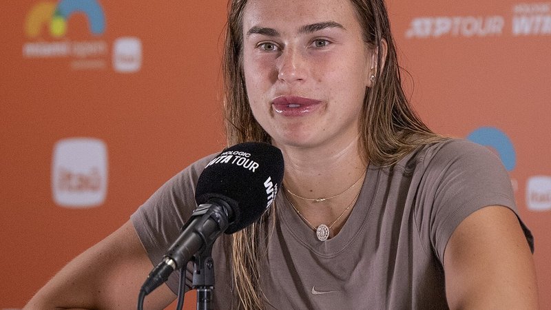 Aryna Sabalenka at 2025 Miami Open 04 (cropped)