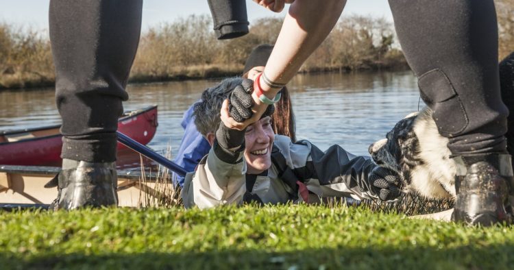 dog kayak rescue
