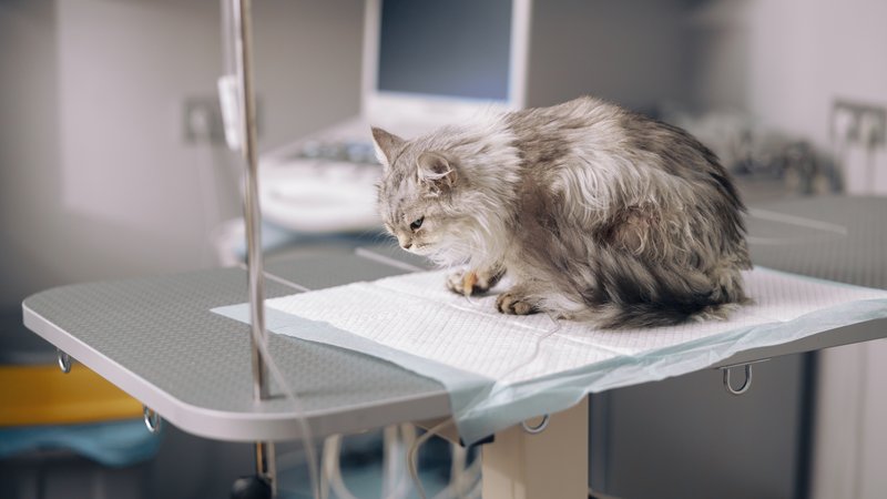 cat in animal clinic