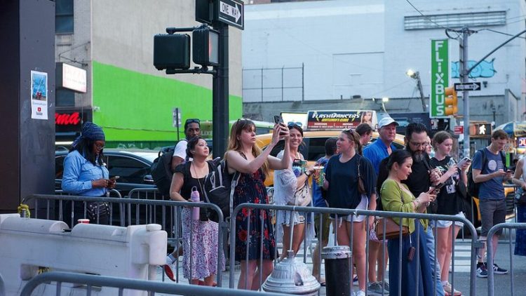 Wedding of Taylor Swift and Travis Kelce outside MSG 23